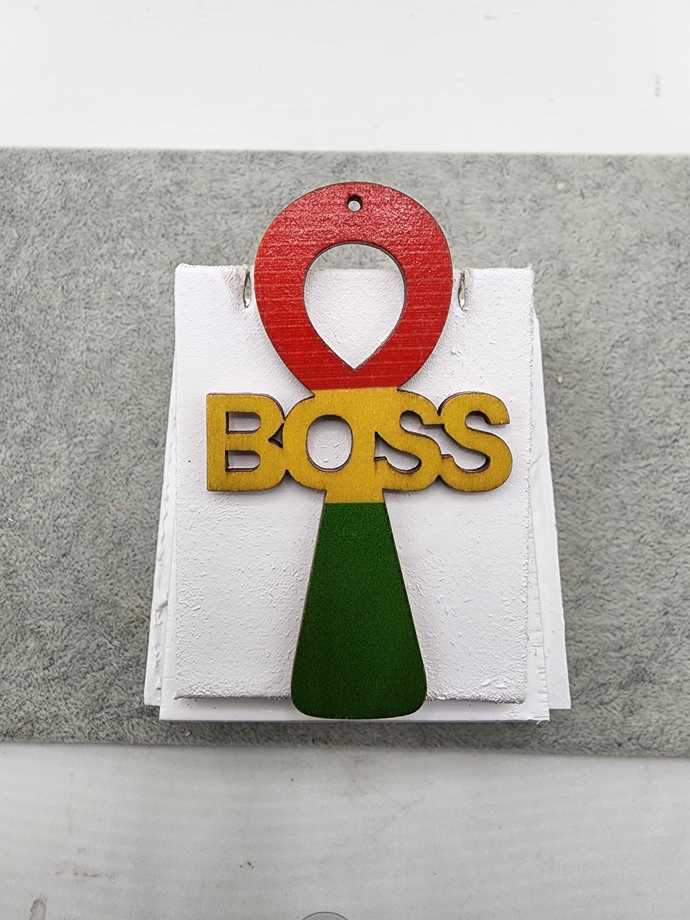 Afrocentric "BOSS" Ankh Statement Pendant / Earring